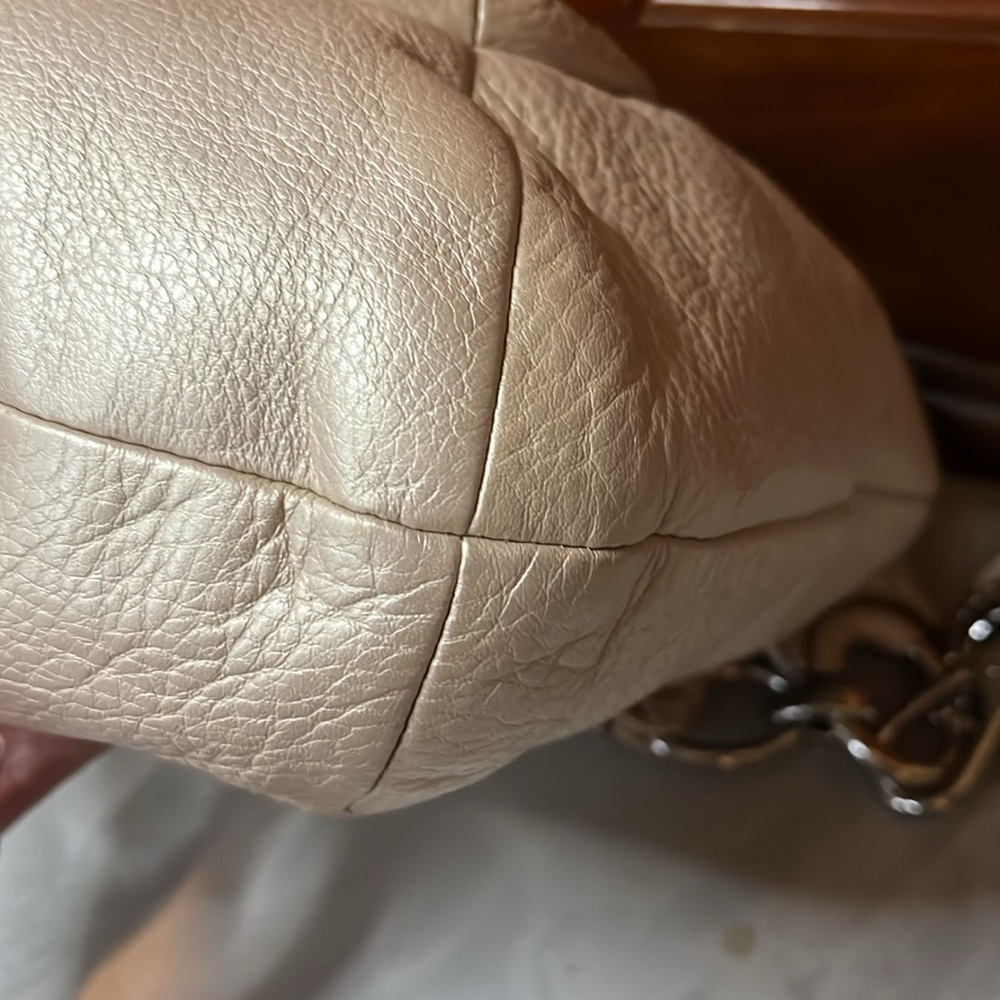 Coach  Kristen 16808 metallic pearl leather Shoulder bag  Satchel  Crossbody EUC - Picture 12 of 17